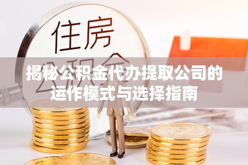 港口揭秘公积金代办提取公司的运作模式与选择指南