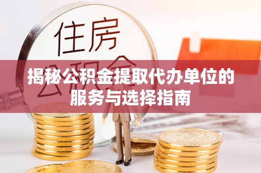 港口揭秘公积金提取代办单位的服务与选择指南