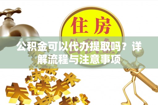 港口公积金可以代办提取吗？详解流程与注意事项