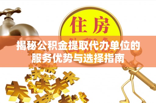 港口揭秘公积金提取代办单位的服务优势与选择指南
