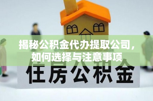港口揭秘公积金代办提取公司，如何选择与注意事项