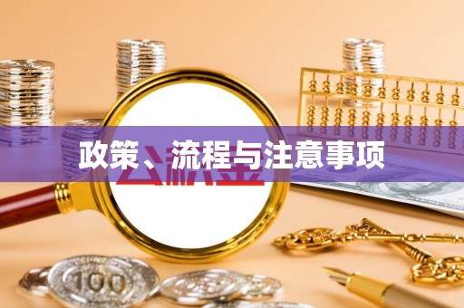 港口政策、流程与注意事项