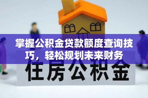 港口掌握公积金贷款额度查询技巧，轻松规划未来财务