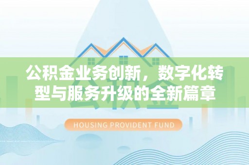 港口公积金业务创新，数字化转型与服务升级的全新篇章