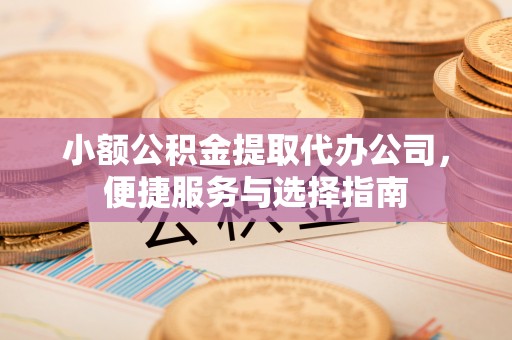 港口小额公积金提取代办公司，便捷服务与选择指南
