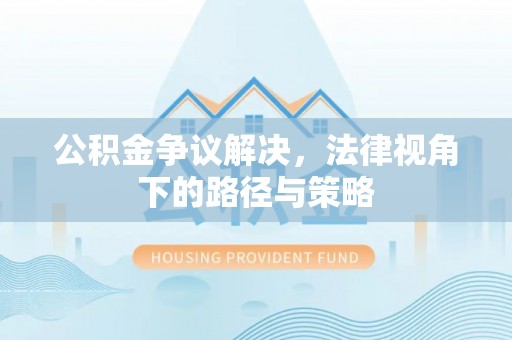 港口公积金争议解决，法律视角下的路径与策略