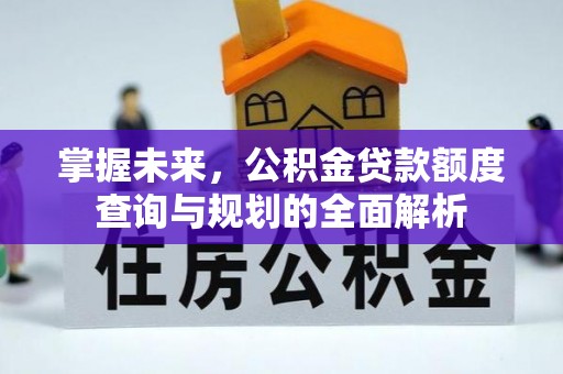 港口掌握未来，公积金贷款额度查询与规划的全面解析
