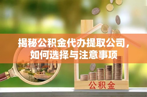 港口揭秘公积金代办提取公司，如何选择与注意事项